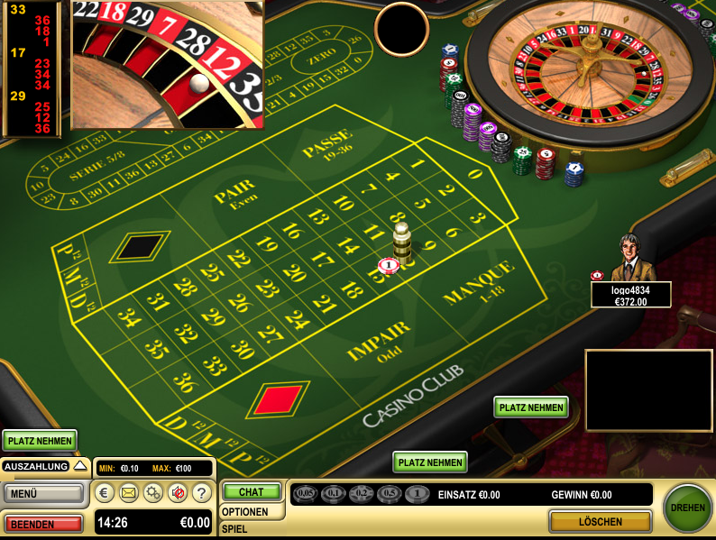 Racetrack Roulette Tische Casino Club