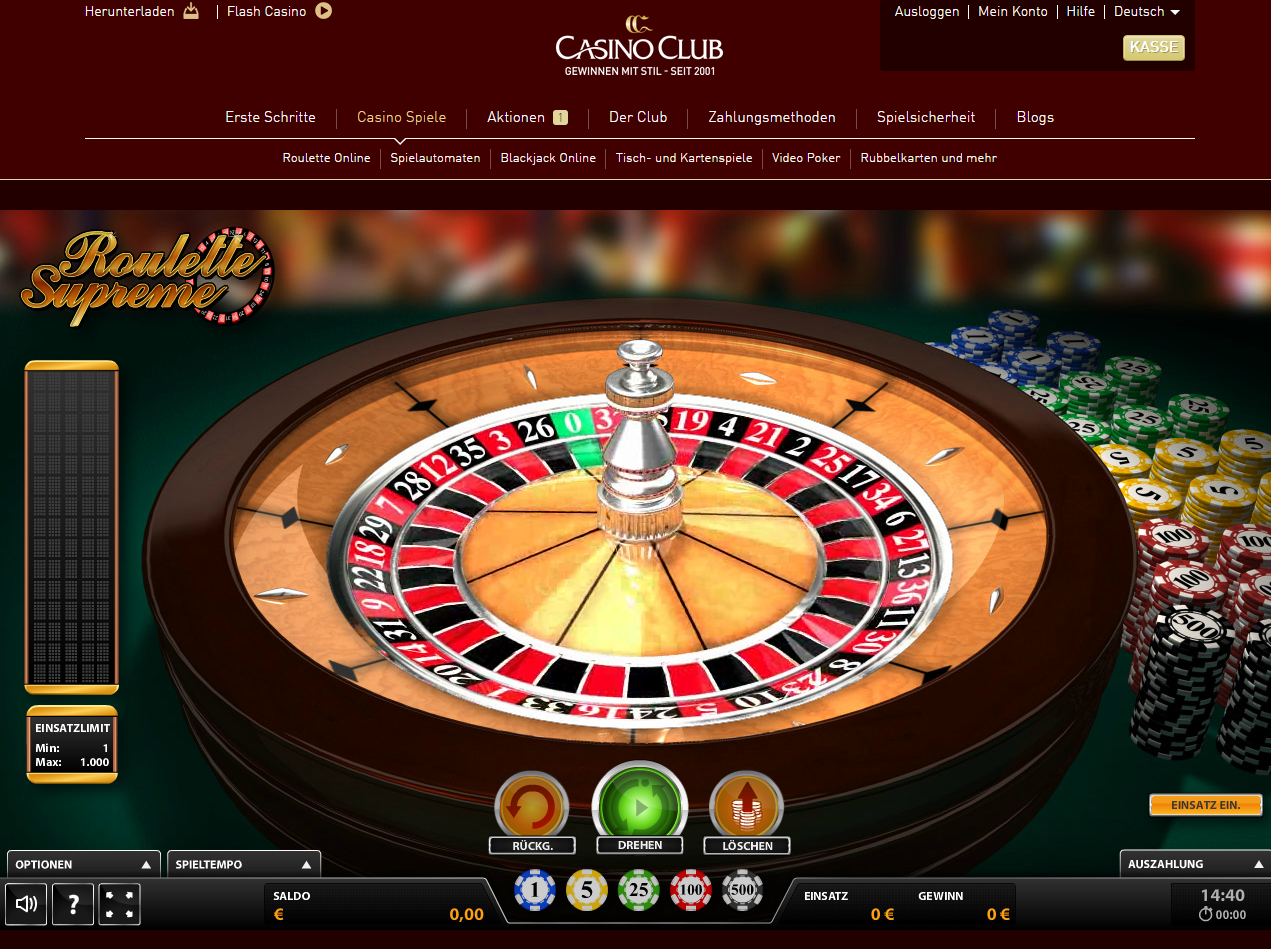 CasinoClub Roulette ohne Download